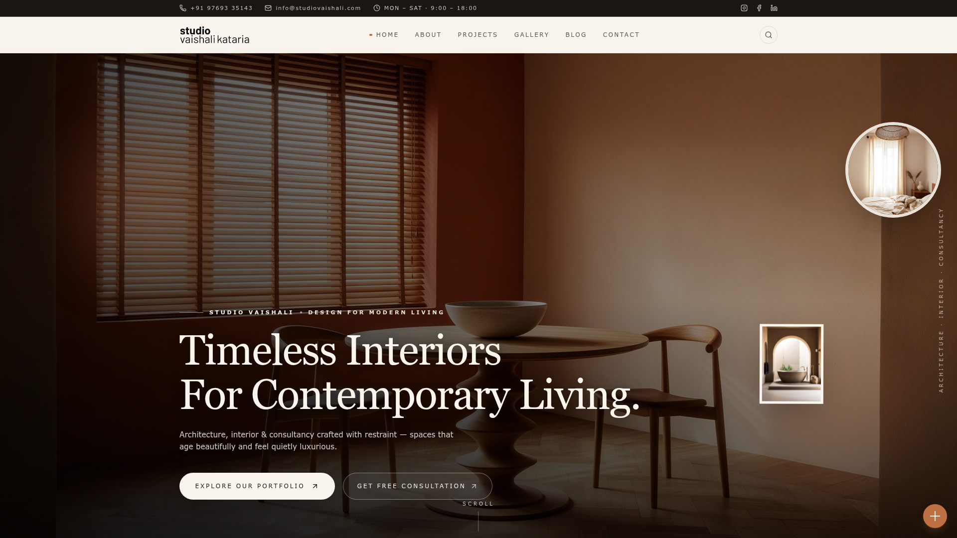 Studio Vaishali website preview
