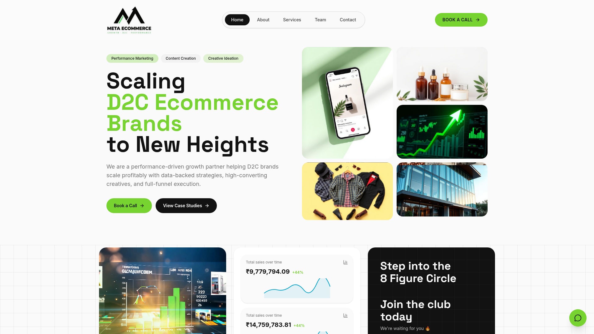 Meta Ecommerce website preview