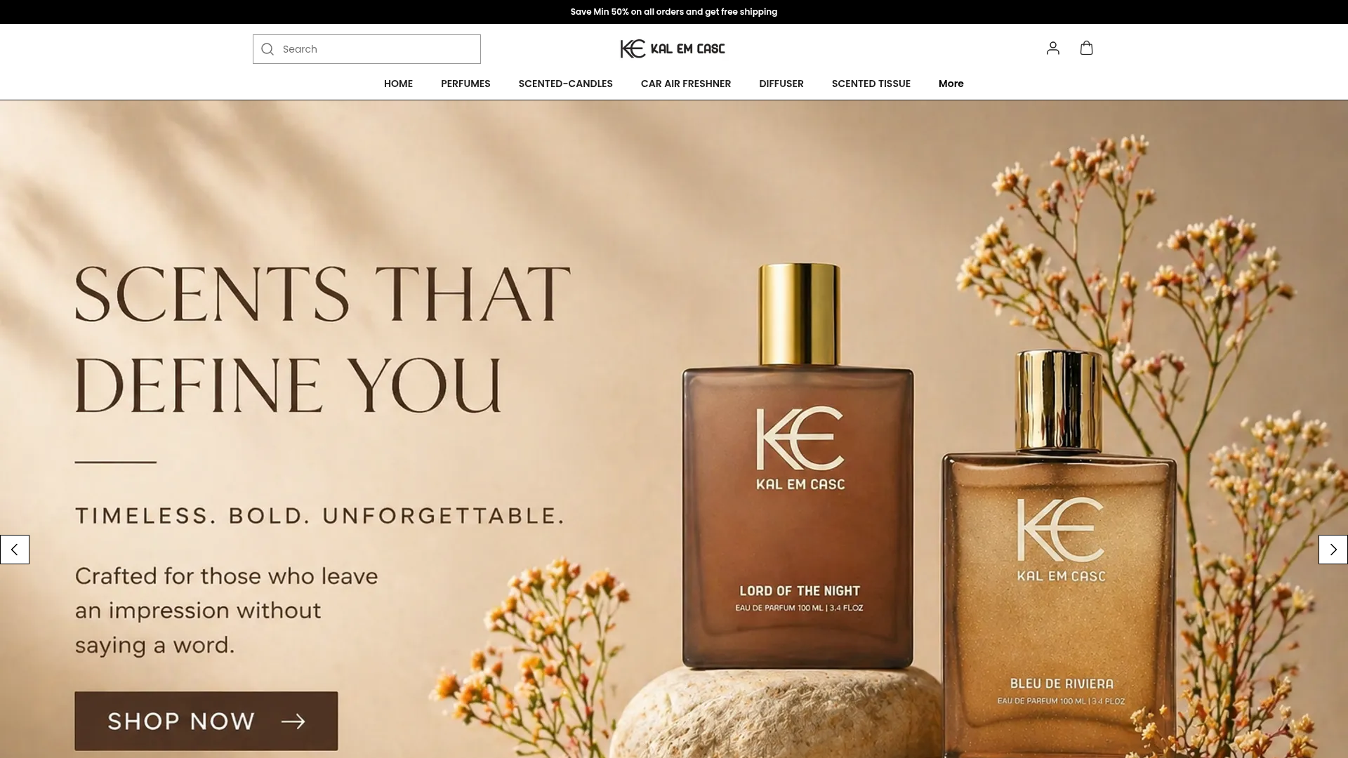 KEC Perfumes website preview