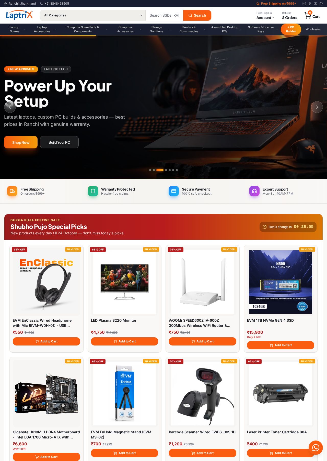 Laptrix Tech website preview